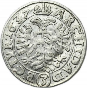 Austria, Ferdinand III, 3 Kreuzer Wien 1637