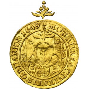 John II Casimir, Ducat Danzig 1649 GR - RARE
