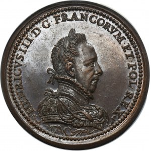 Henry III of France, Medal of the Agreement of the King with Mercenary Troops 1587 - NGC MS64 BN - VERY RARE