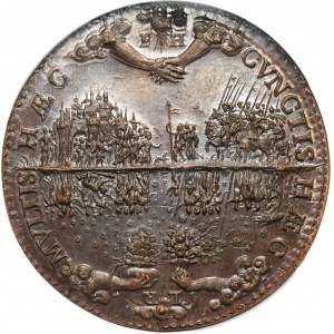 Henry III of France, Medal of the Agreement of the King with Mercenary Troops 1587 - NGC MS64 BN - VERY RARE