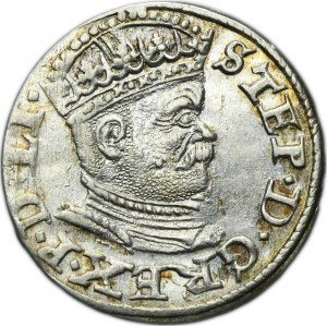 Stephen Bathory, 3 Groschen Riga 1586 - small head