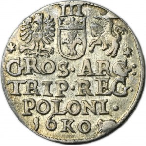 Sigismund III Vasa, 3 Groschen Krakau 1601 - right head