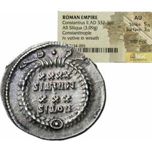 Roman Imperial, Constantius II, Siliqua