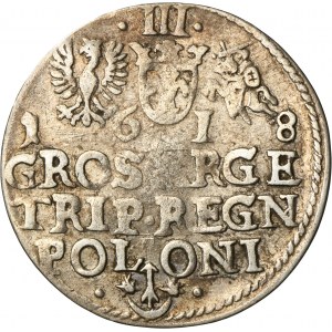 Sigismund III Vasa, 3 Groschen Krakau 1618 - SIGIS