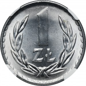 1 złoty 1975 - NGC MS67 - bez znaku