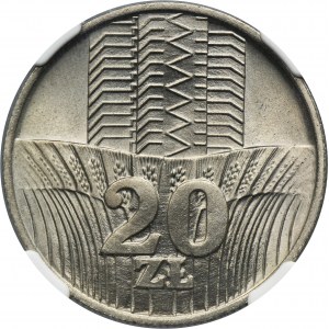 20 złotych 1973 Wieżowiec i kłosy - NGC MS66