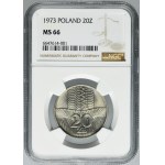 20 złotych 1973 Wieżowiec i kłosy - NGC MS66