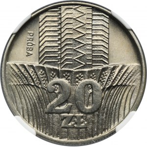 SAMPLE, 20 gold 1973 Skyscraper and ears - NGC MS66