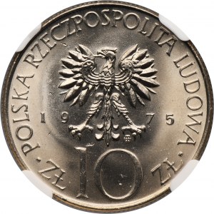 10 złotych 1975 Adam Mickiewicz - NGC MS66