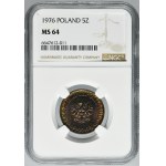 5 złotych 1976 - NGC MS64