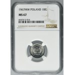 10 groszy 1967 - NGC MS67
