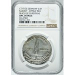 Augustus II the Strong, 2/3 Posthumous thaler Dresden 1727 IGS - NGC UNC DETAILS