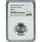 Ost, 1 Kopeck Hamburg 1916 J - NGC MS62