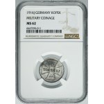 Ost, 1 Kopeck Hamburg 1916 J - NGC MS62