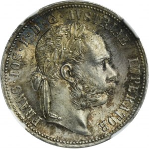 Austria, Franz Joseph I, 1 Floren Wien 1879 - NGC MS64