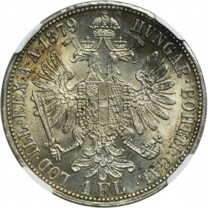 Austria, Franz Joseph I, 1 Floren Wien 1879 - NGC MS64