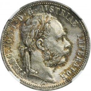 Austria, Franz Joseph I, 1 Florin Wien 1878 - NGC MS65