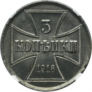 Ost, 3 Kopeck Berlin 1916 A - NGC MS64