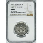 Ost, 3 Kopeck Berlin 1916 A - NGC MS64
