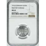 Ost, 1 Kopeck Hamburg 1916 J - NGC MS62