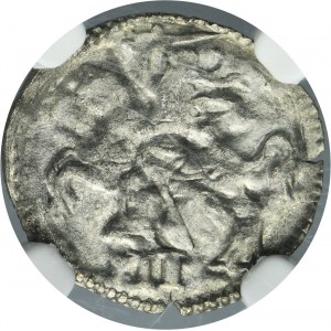 Sigismund II August, 2 Denarius Vilnius 1570 - NGC MS61