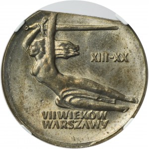 DESTRUKT, 10 złotych 1965 VII Wieków Warszawy - NGC MINT ERROR MS63