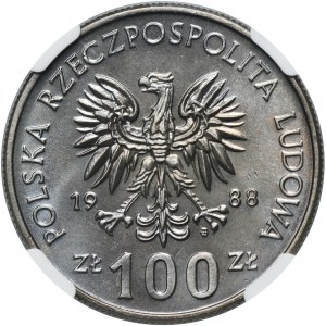 100 złotych 1988 Jadwiga - NGC MS67