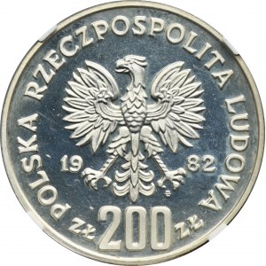 PRÓBA, 200 złotych 1982 Bolesław III Krzywousty - NGC PROOF DETAILS