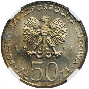 50 zloty 1980 Casimir I the Restorer - NGC MS64
