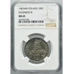 100 złotych 1987 Kazimierz III Wielki - NGC MS65