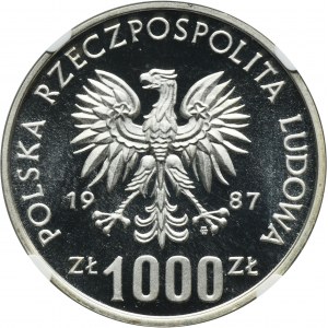 MUSTER, 1.000 Gold 1987 Kasimir III. der Große - NGC PF68 ULTRA CAMEO