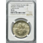 PRÓBA, 100 złotych 1966 Mieszko i Dąbrówka półpostacie - NGC MS66