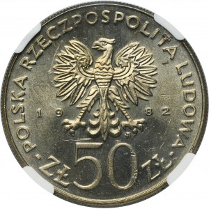 50 złotych 1982 Bolesław III Krzywousty - NGC MS64