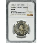 50 złotych 1982 Bolesław III Krzywousty - NGC MS64