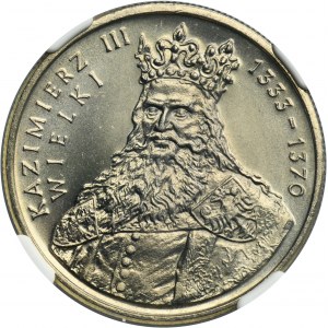 100 złotych 1987 Kazimierz III Wielki - NGC MS66