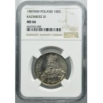 100 złotych 1987 Kazimierz III Wielki - NGC MS66