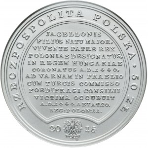 Skarby Stanisława Augusta, 50 złotych 2015 Władysław Warneńczyk - NGC MS70
