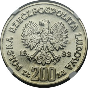 PRÓBA NIKIEL, 200 złotych 1983 300 lat Odsieczy Wiedeńskiej - NGC PF67 ULTRA CAMEO