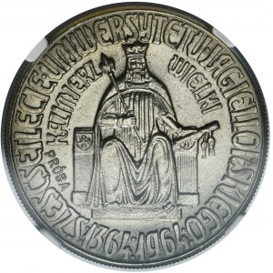 PRÓBA NIKIEL, 10 złotych 1964 Kazimierz Wielki - NGC MS66