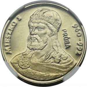 PRÓBA NIKIEL, 2.000 złotych 1979 Mieszko I - popiersie - NGC PF67 CAMEO
