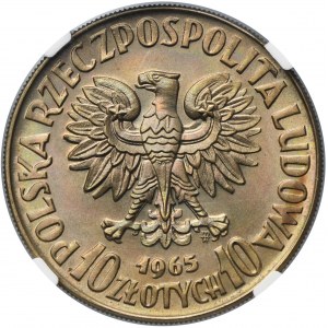 PROBE, 10 Zloty 1965 VII Wieków Warszawy - NGC MS67