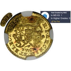 Augustus III of Poland, 1/4 Ducat Dresden 1735 FWôF - NGC MS63 - VERY RARE