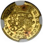 Augustus III of Poland, 1/4 Ducat Dresden 1735 FWôF - NGC MS63 - VERY RARE