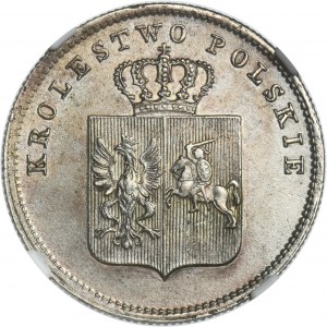 November Uprising, 2 zlote Warsaw 1831 KG - NGC UNC DETAILS