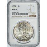 USA, 1 Dollar San Francisco 1881 S - Morgan - NGC MS64