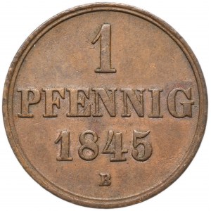 Germany, Kingdom of Hannover, Ernest August I, 1 Pfennig Hannover 1845 B