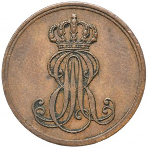 Germany, Kingdom of Hannover, Ernest August I, 1 Pfennig Hannover 1845 B