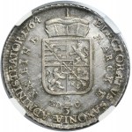 Xaver as administrator, 2/3 Thaler (gulden) Dresden 1764 EDC - NGC AU58 - RARE