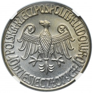 SAMPLE, 10 gold 1964 Casimir the Great - NGC MS65 - concave inscription on the obverse