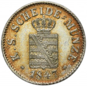 Germany, Kingdom of Saxony, Friedrich August II, 1 Neu groschen = 10 Pfennig Dresden 1847 F